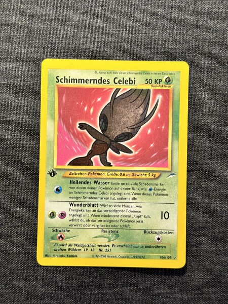 Schimmerndes Celebi - 106/105 - Shiny 1st Edition - Excellent