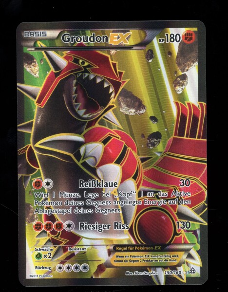 Groudon-EX - 150/160 - EX - Excellent