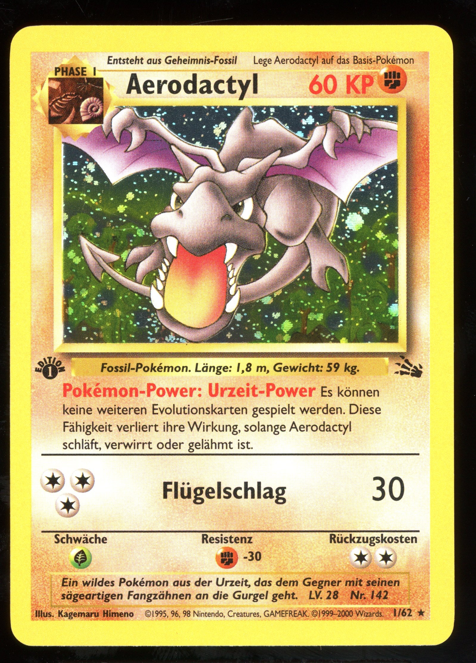 Aerodactyl - 1/62 - Holo 1st Edition
