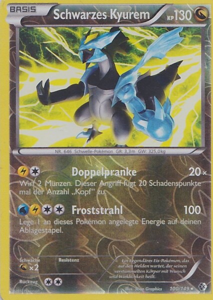 Schwarzes Kyurem 100/149 Reverse Holo