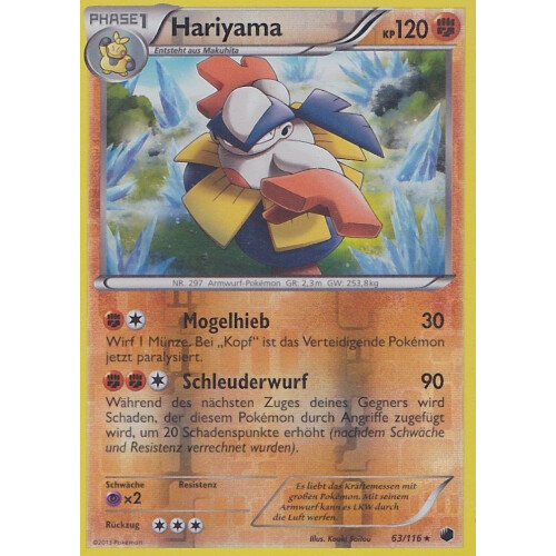 Hariyama - 63/116 - Reverse Holo