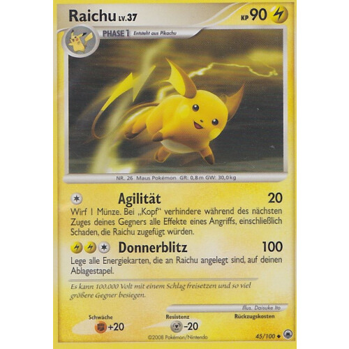 Raichu - 45/100 - Reverse Holo