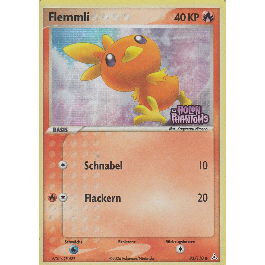Pokemon Karte Flemmli 83/110 ex Holon PhantomsNM Deutsch 