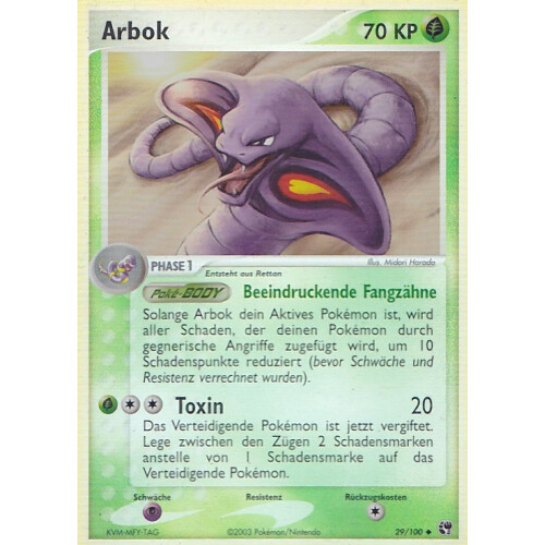 Arbok - 29/100 - Reverse Holo
