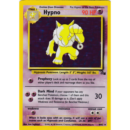 Hypno - 8/62 - Holo