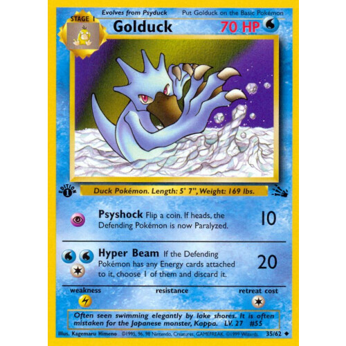 Golduck - 35/62 - Uncommon 1st Edition