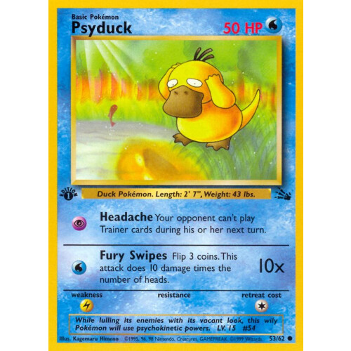 Psyduck - 53/62 - Common 1st Edition