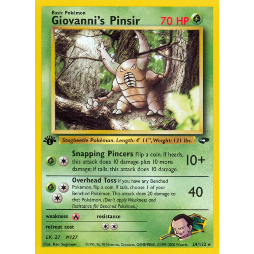 Giovannis Pinsir - 24/132 - Rare 1st Edition