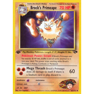 Brocks Primeape - 35/132 - Uncommon 1st Edition