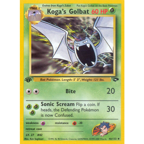 Kogas Golbat - 46/132 - Uncommon 1st Edition