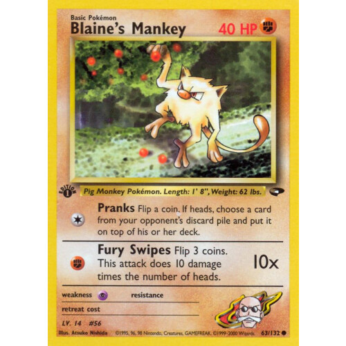 Blaines Mankey - 63/132 - Common 1st Edition