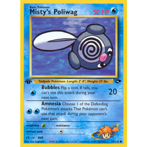 Mistys Poliwag - 89/132 - Common 1st Edition