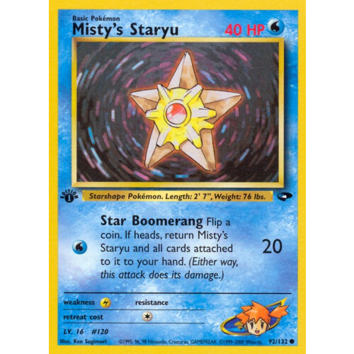 Mistys Staryu - 92/132 - Common 1st Edition