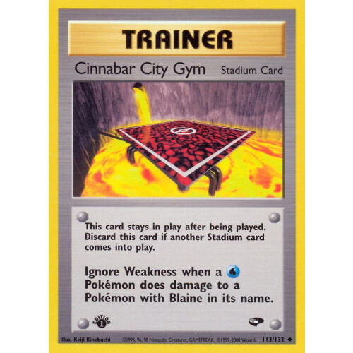 Cinnabar City Gym - 113/132 - Uncommon 1st Edition