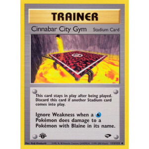 Cinnabar City Gym - 113/132 - Uncommon 1st Edition
