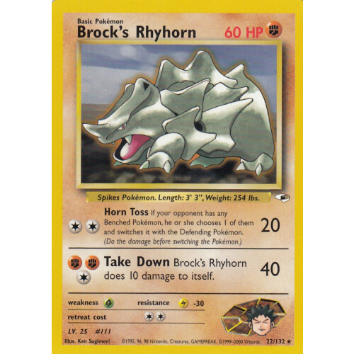Brocks Rhyhorn - 22/132 - Rare