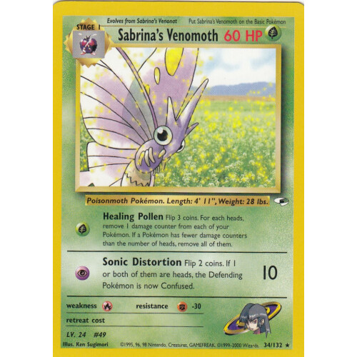 Sabrinas Venomoth - 34/132 - Rare
