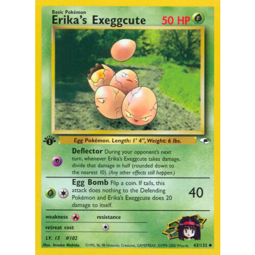 Erikas Exeggcute - 43/132 - Uncommon 1st Edition