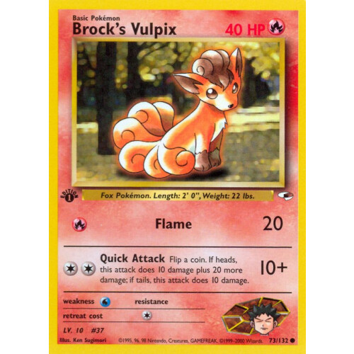 Brocks Vulpix - 73/132 - Common 1st Edition