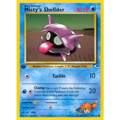 Mistys Shellder - 89/132 - Common 1st Edition