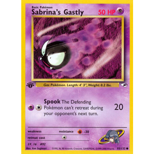 Sabrinas Gastly - 93/132 - Common 1st Edition
