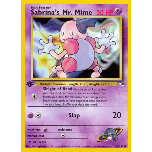 Sabrinas Mr. Mime - 94/132 - Common 1st Edition