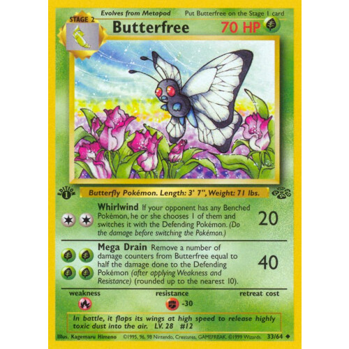 Butterfree - 33/64 - Uncommon 1st Edition