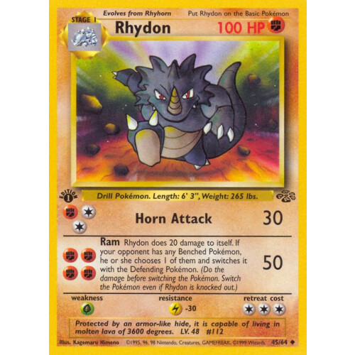 Rhydon - 45/64 - Uncommon 1st Edition