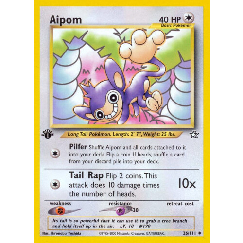 Aipom - 26/111 - Uncommon 1st Edition