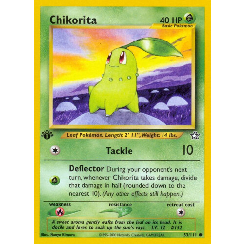 Chikorita - 53/111 - Common 1st Edition