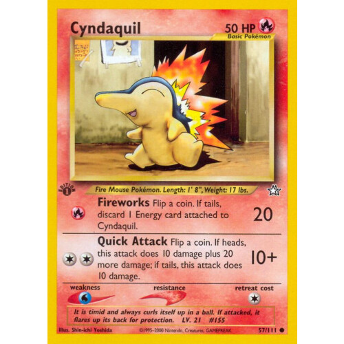 Cyndaquil - 57/111 - Common 1st Edition