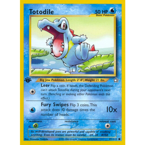 Totodile - 81/111 - Common 1st Edition