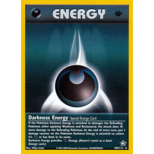 Darkness Energy - 104/111 - Rare 1st Edition