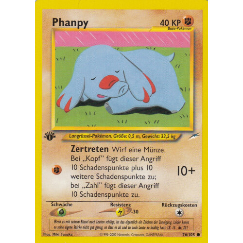 Phanpy - 76/105 - Common 1st Edition