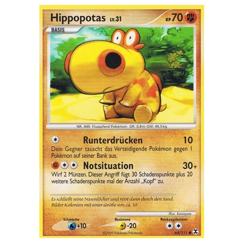 Hippopotas - 64/111 - Reverse Holo