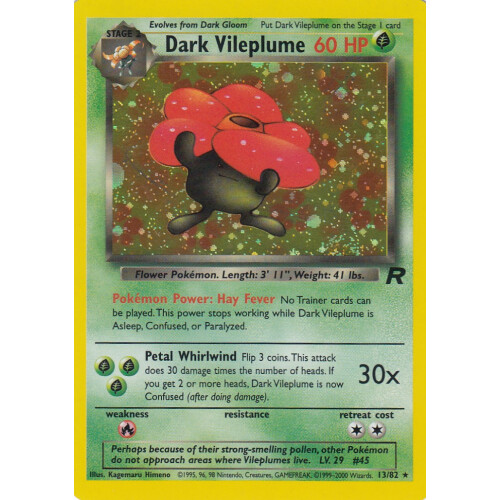 Dark Vileplume - 13/82 - Holo