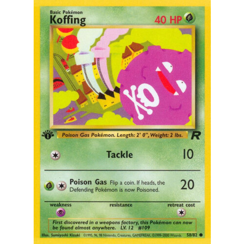 Koffing - 58/82 - Common 1st Edition