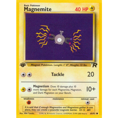 Magnemite - 60/82 - Common 1st Edition
