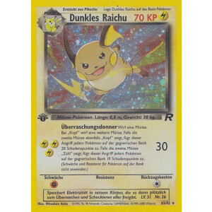 Dunkles Raichu - 83/82 - Holo 1st Edition