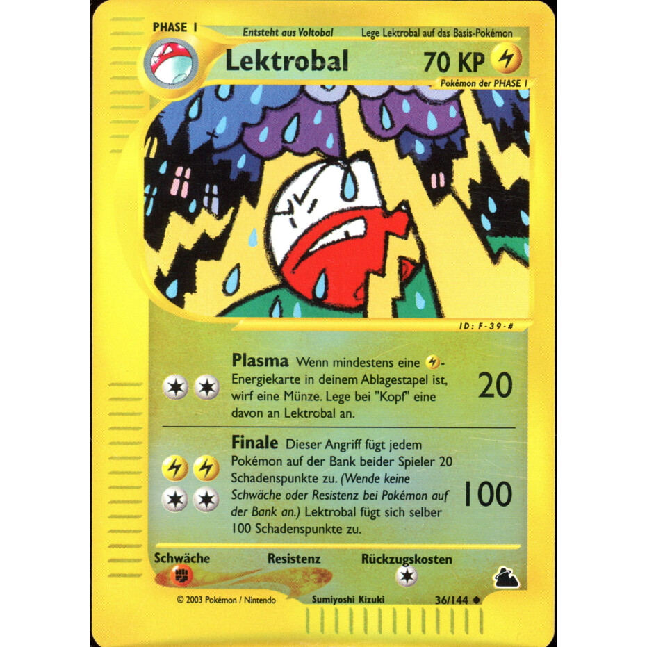 Sturmtief 36/100 Pokemon Diamant & Perl Reverse Holo Deutsch Lektrobal