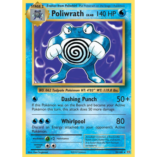 Poliwrath - 25/108 - Reverse Holo