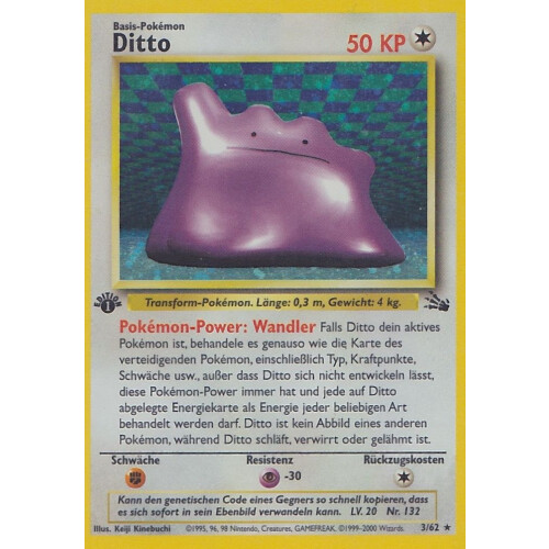 Ditto - 3/62 - Holo 1st Edition - Good