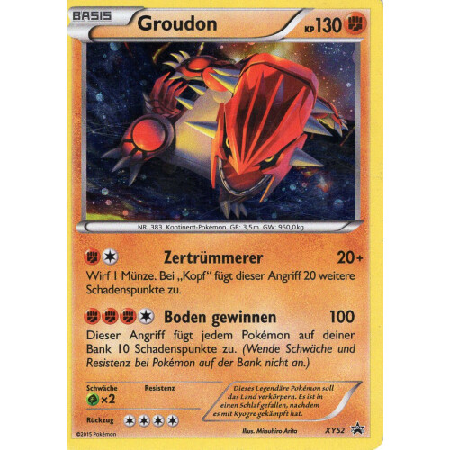 Groudon - XY52 - Promo - Good