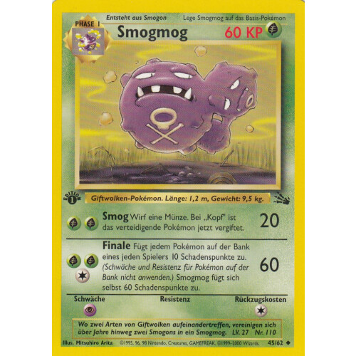 Smogmog - 45/62 - Uncommon 1st Edition