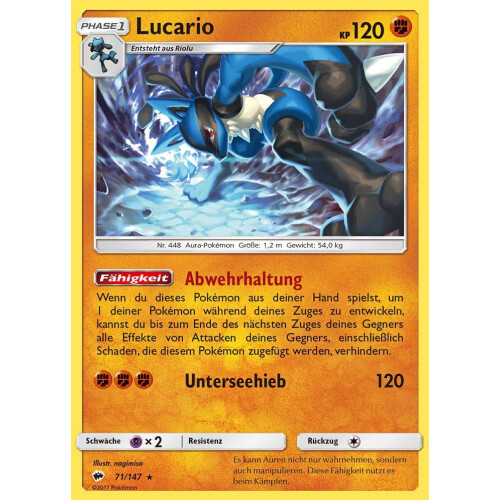 Lucario - 71/147 - Holo