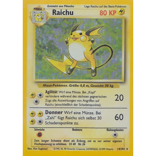 Raichu - 14/102 - Holo