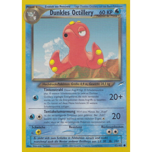 Dunkles Octillery Deutsch Pokemon Neo Destiny 62/105 