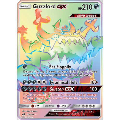 Guzzlord GX - 116/111 - Rainbow Rare