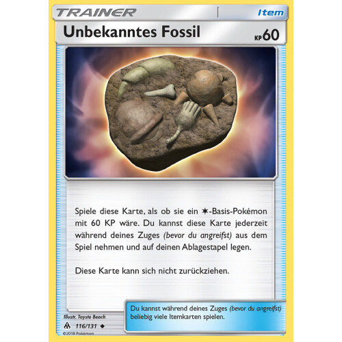 Unbekanntes Fossil - 116/131 - Uncommon