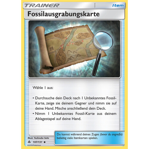 Fossilausgrabungskarte - 107/131 - Reverse Holo
